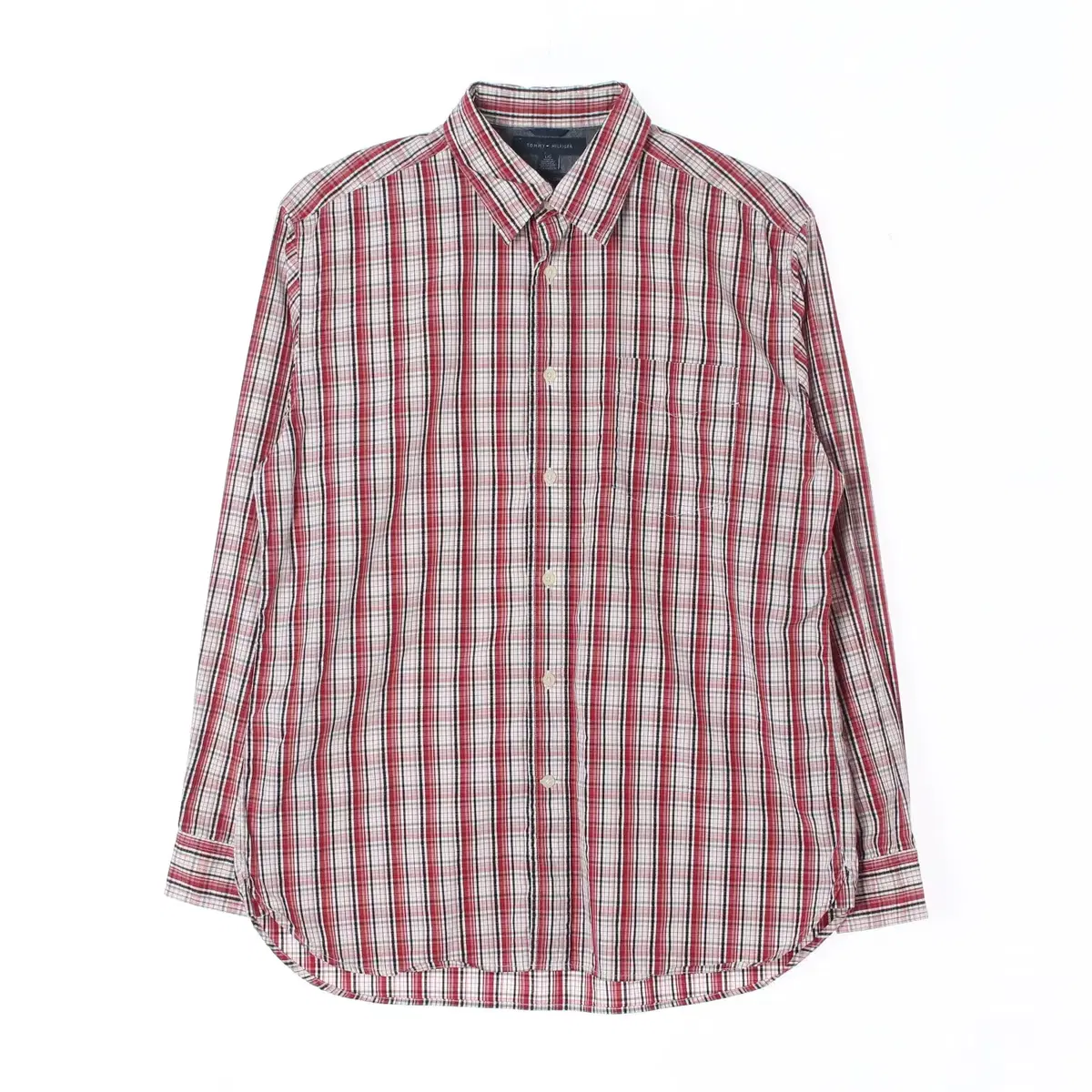 [L]Tommy Hilfiger Red Check 80's Shirt