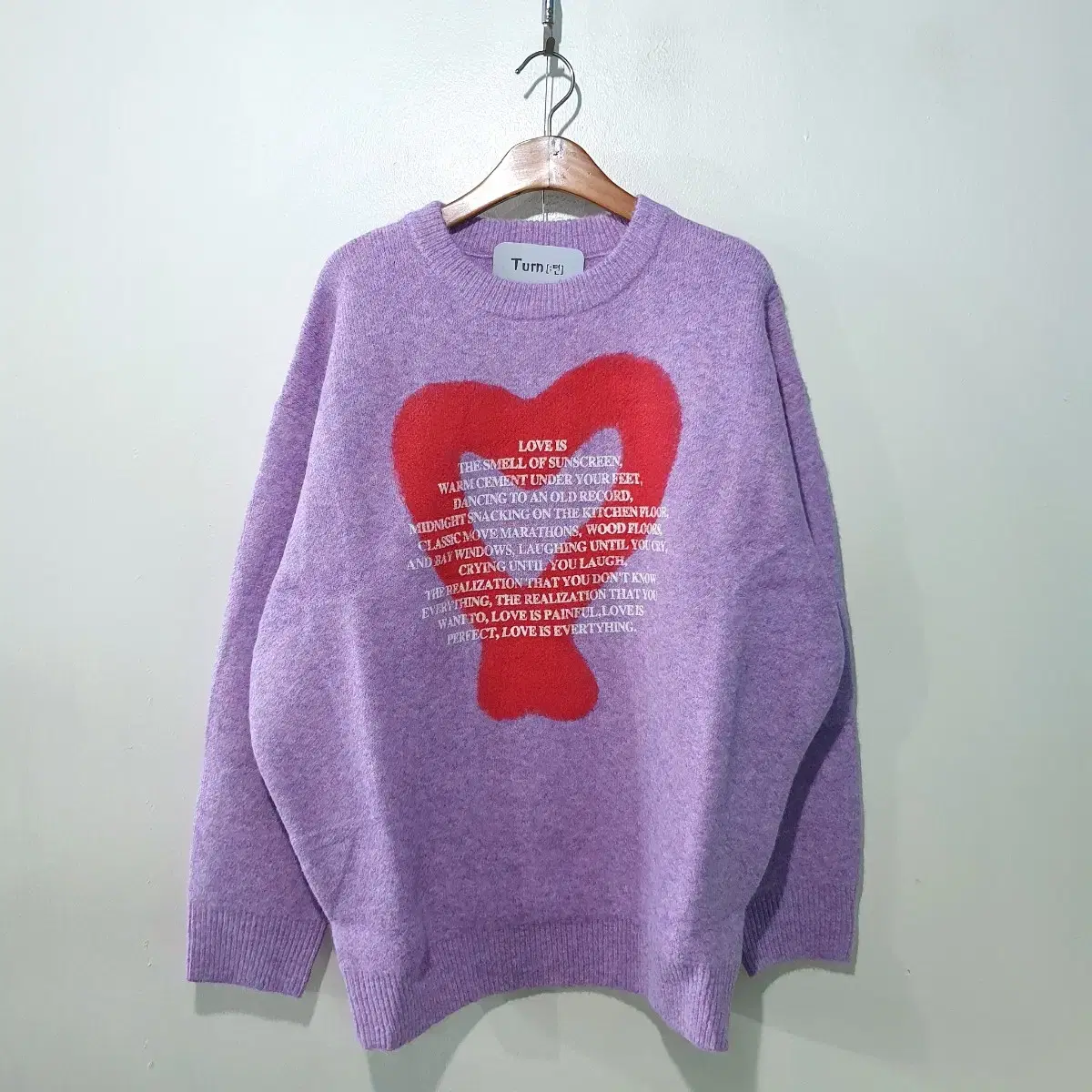 FWNew) Love Lettering Wool Knit 5color