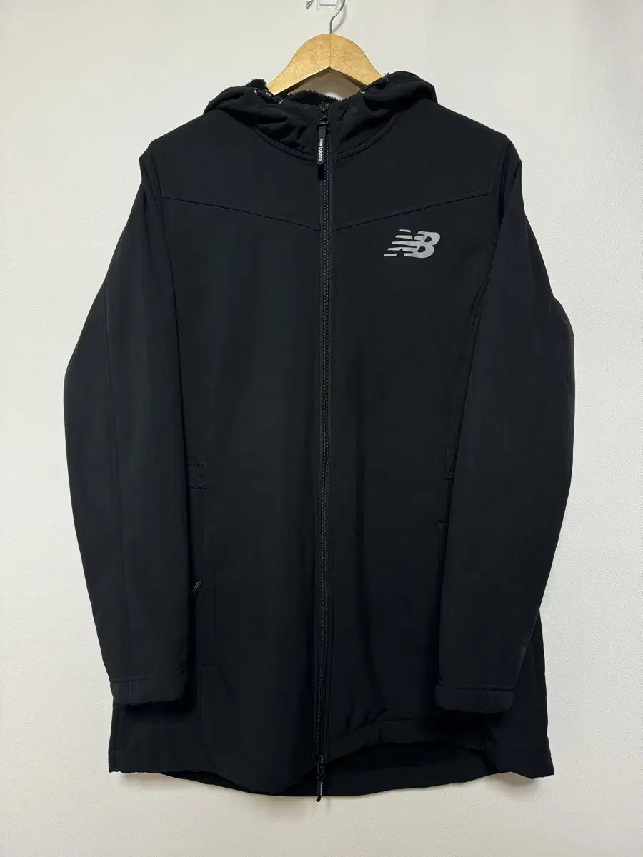 New Balance New Brushed Long Hooded Zip-up Jacket 100 Black