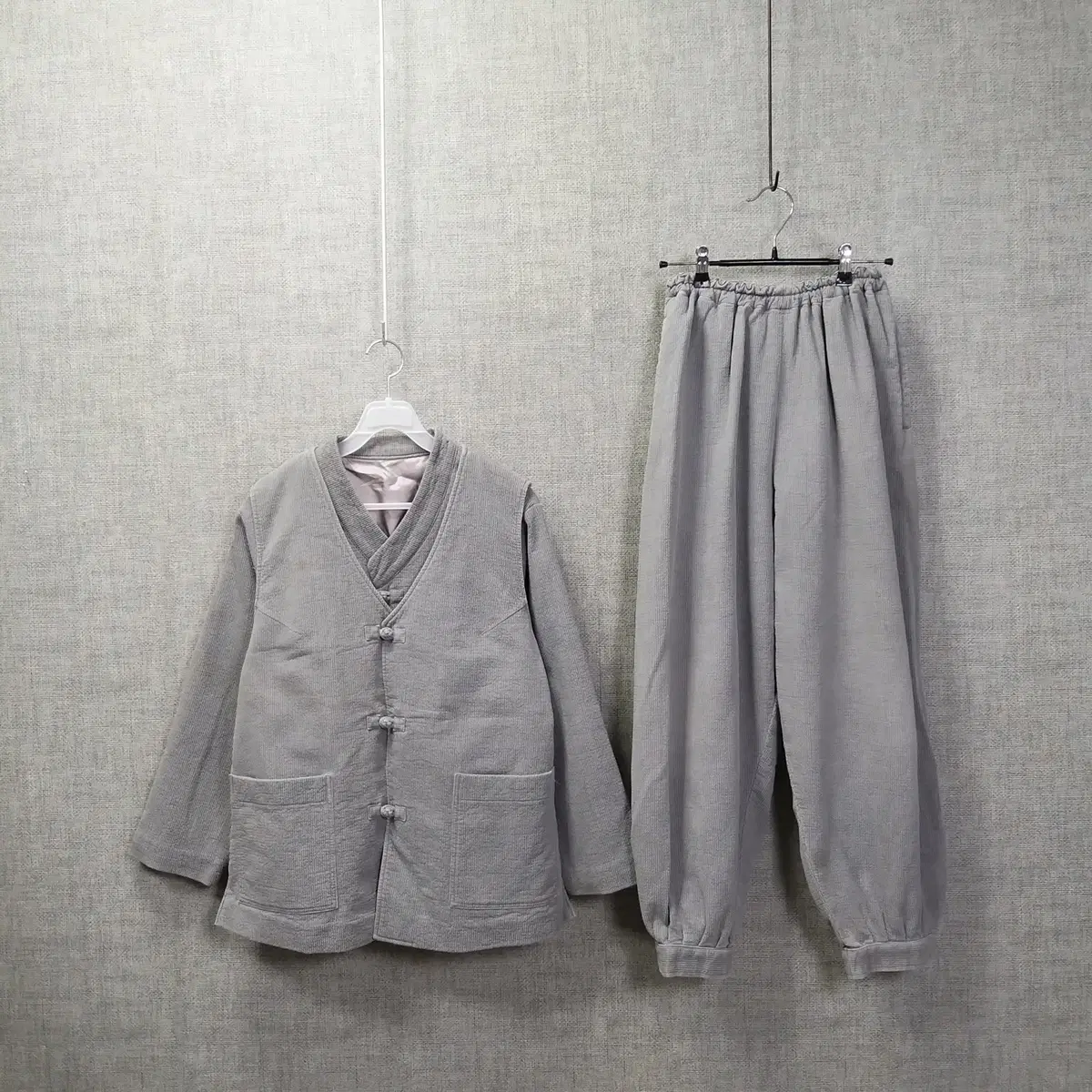 13. cotton gray three-piece hanbok for men95