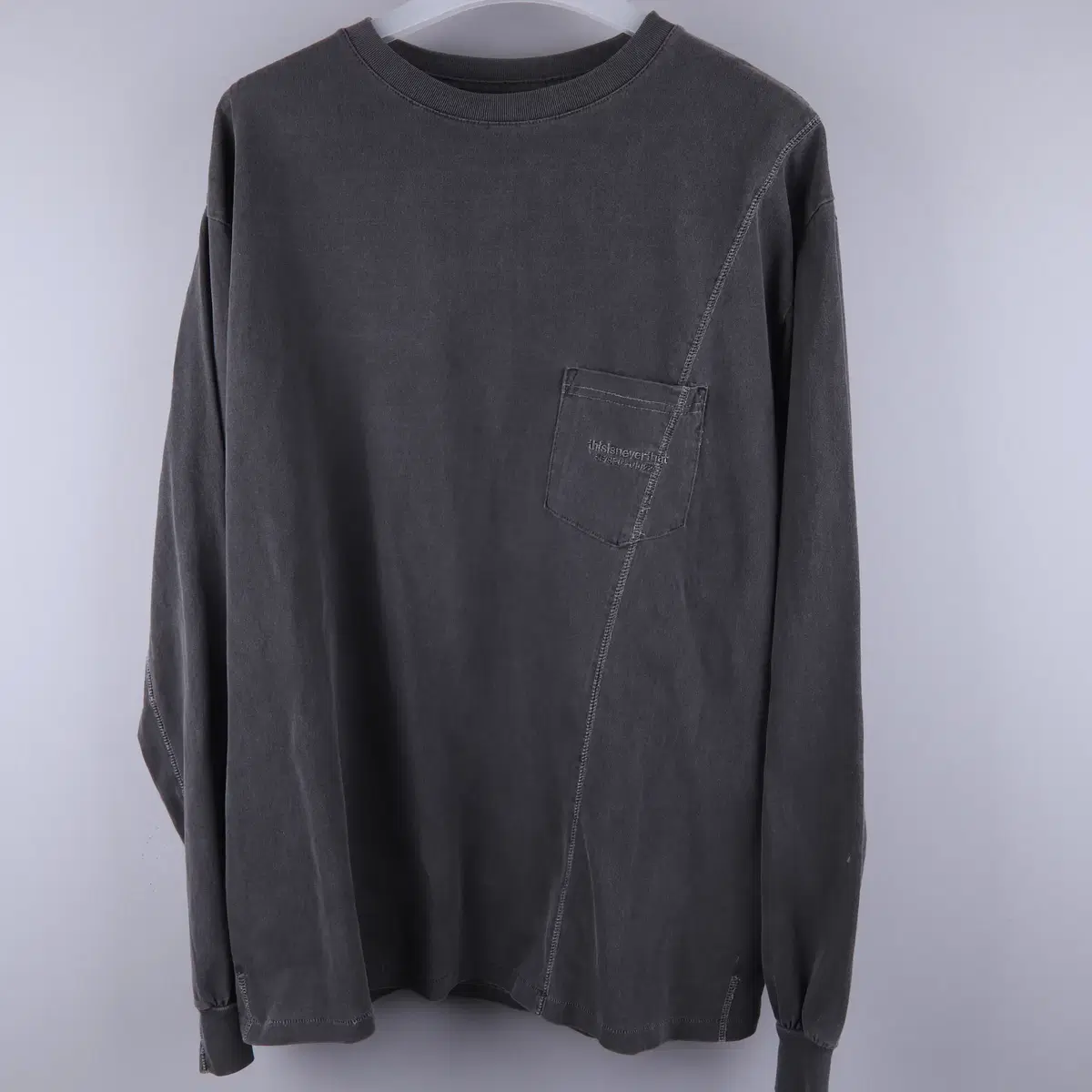 This Is Never Never That Long Sleeve Overdraft Pocket Charcoal (L)