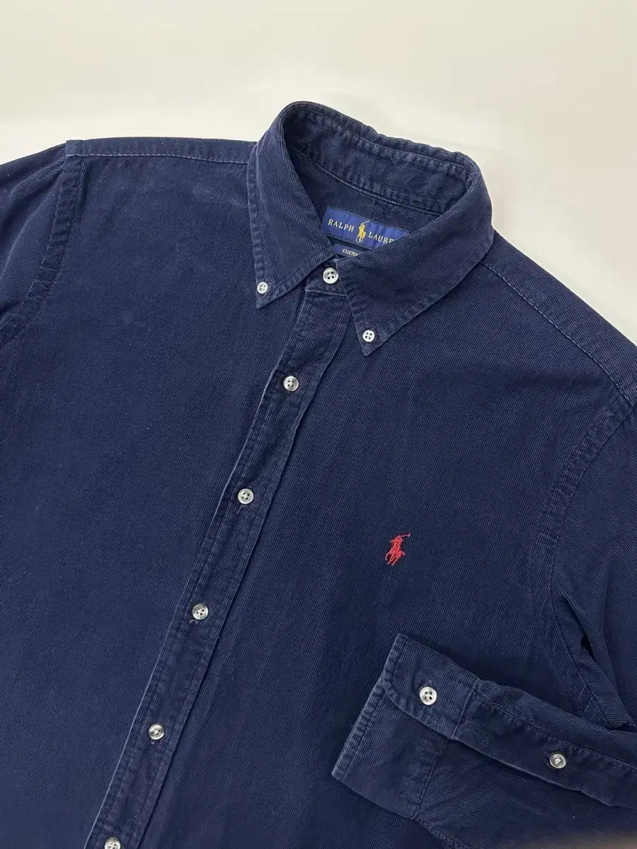 Polo Polo Ralph Lauren QR label navy corduroy shirt