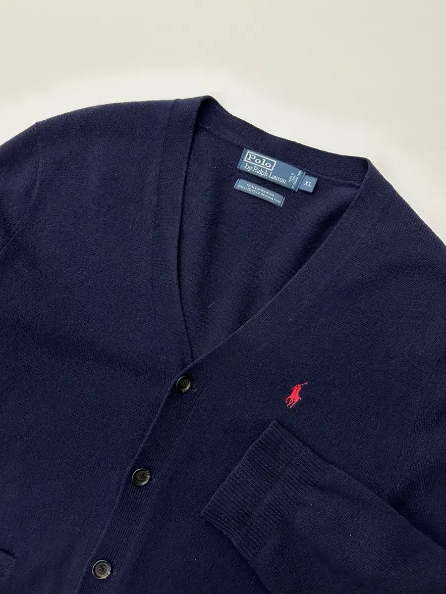 Polo Polo Ralph Lauren Lambswool Navy V-Neck Cardigan