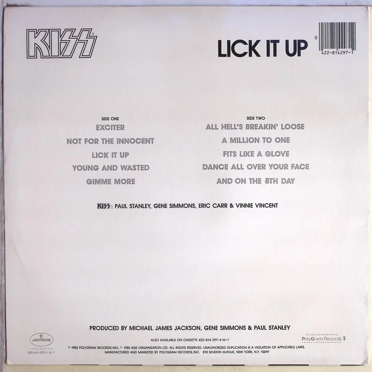 KISS - Lick It Up