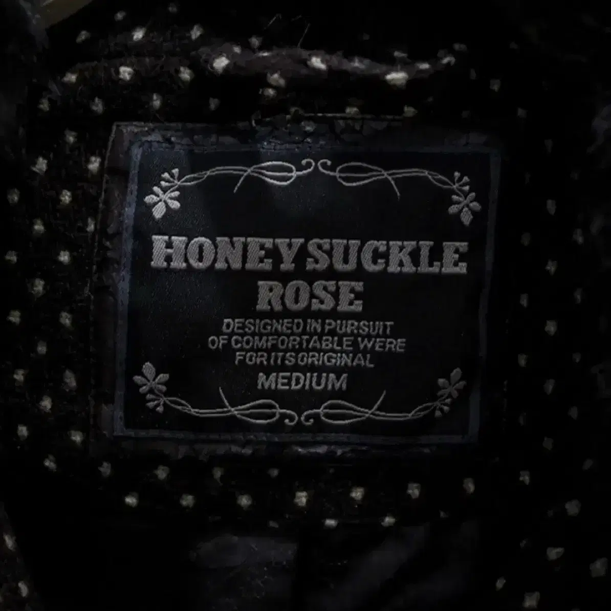 honey suckle rose 초코 라떼갸루 로걀 도트 땡땡이 퍼 코트