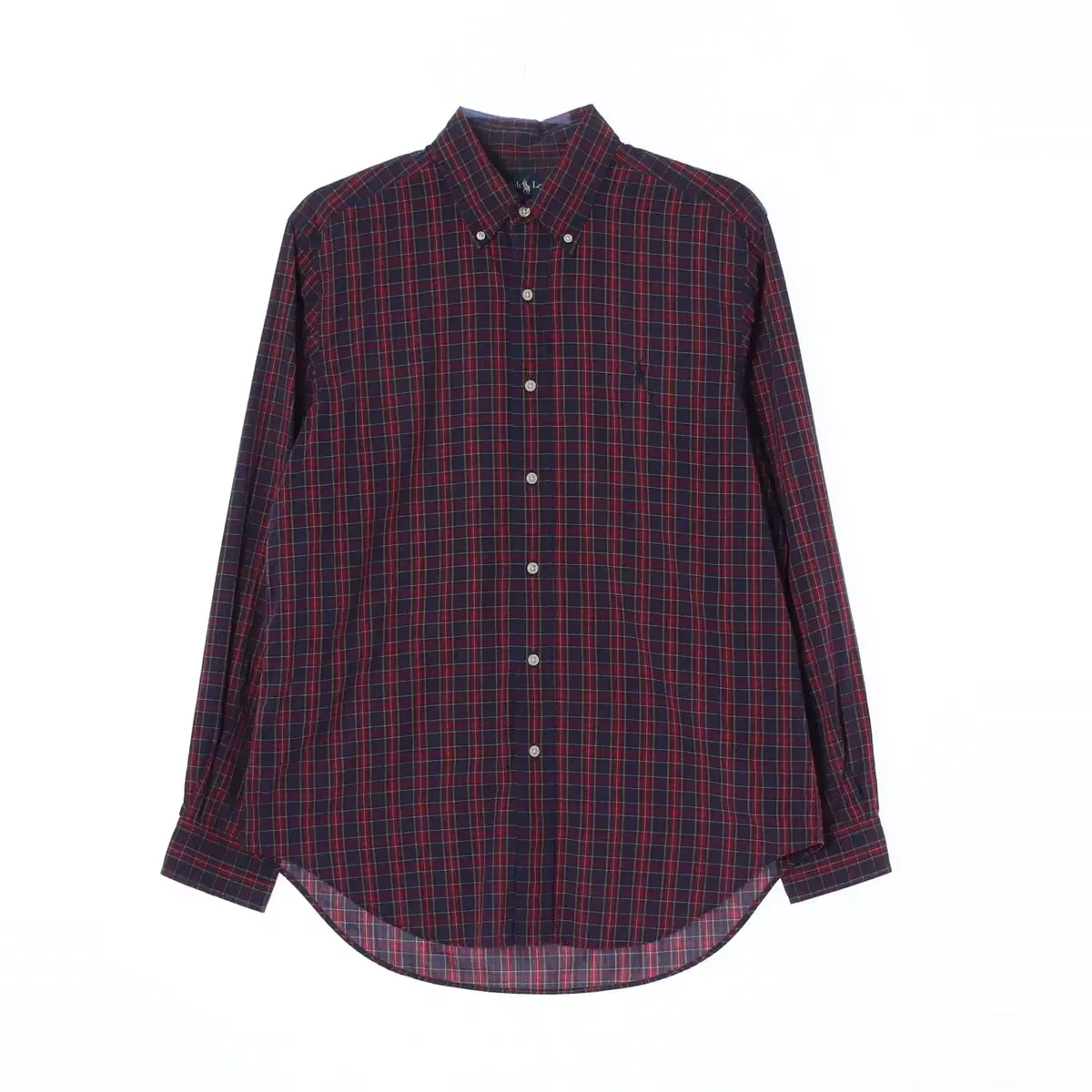 (Genuine)[M]Polo Ralph Lauren Red Navy Check Classic Fit Shirt