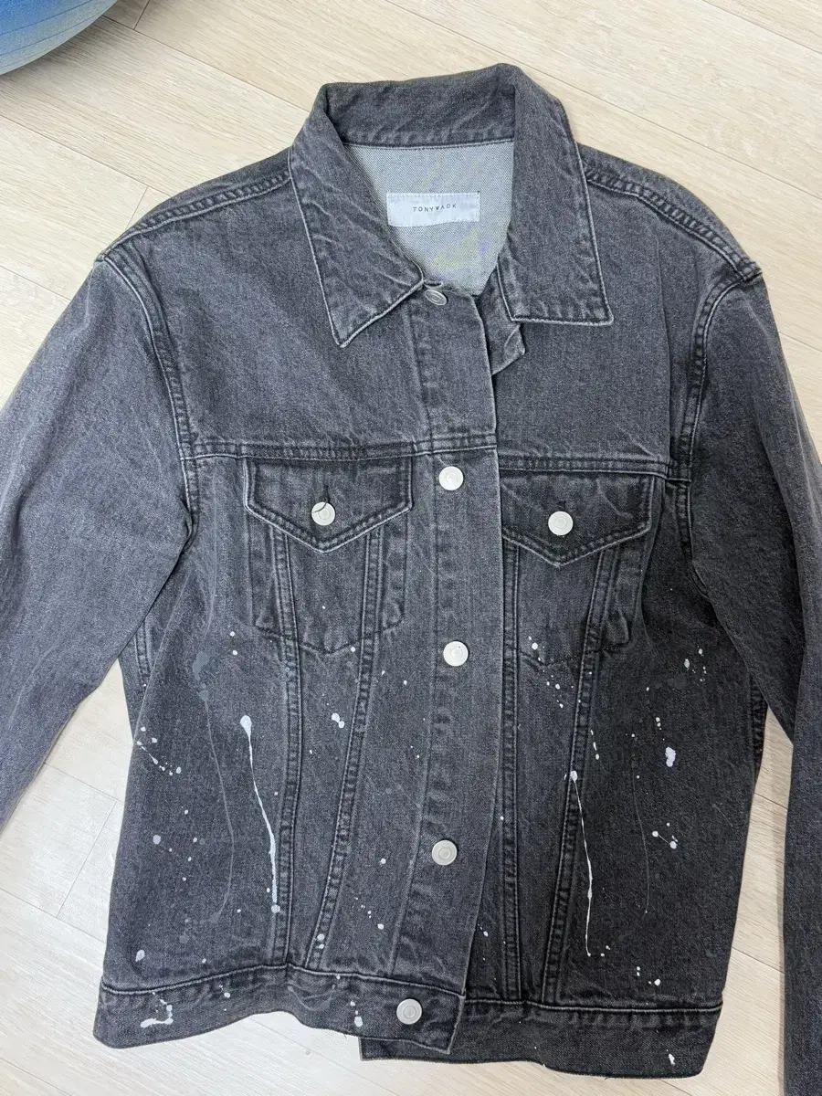 Tony Weck Black jean jacket size L for sale