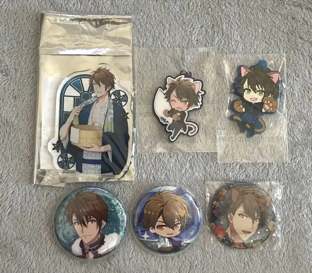 Ainana Trigger Ryunosuke Tsunashi acrylic Canbadge keyring Ainana Ryu