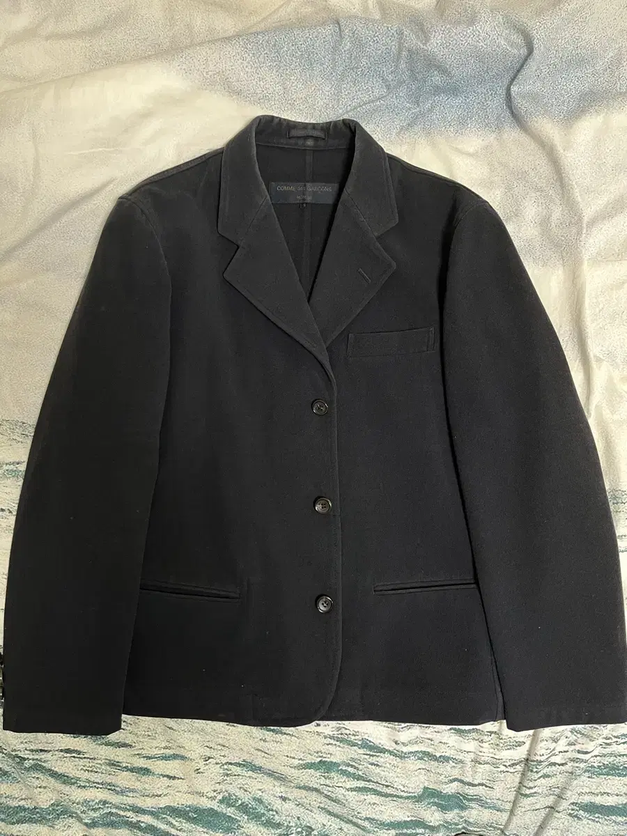 90s Comme des Garçons Song Homme Wool Jacket Dark Navy