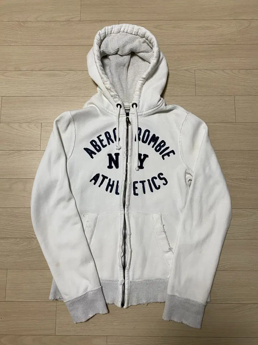 Abercrombie & Fitch Hooded Zip-Up White Captain