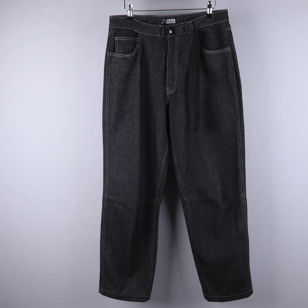 Sierra Design Strap Denim Pants Black One Wash Pants (M) 1516