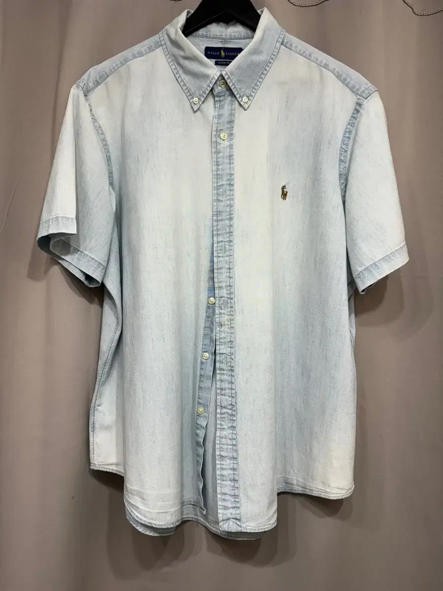 Polo Ralph Lauren Men's Denim Short-Sleeved Shirt XXL Delivery Not Included