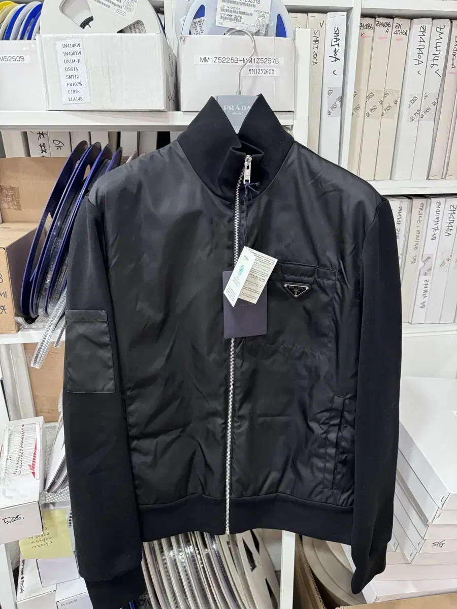 Prada Rina Nylon Mixed Padded Zip Up New in 24FW