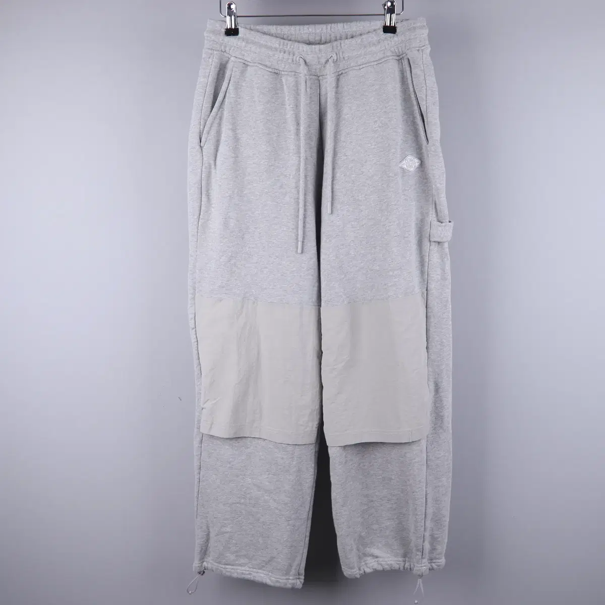 Basic Sweatpants with Monogrammed Trim Melange Grey (M) 1521