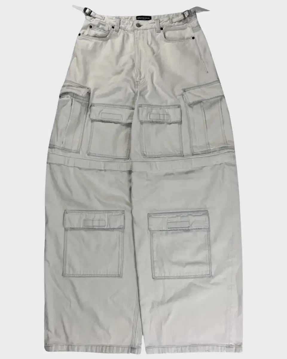 34) Balenciaga Japanese Cargo Denim Ivory