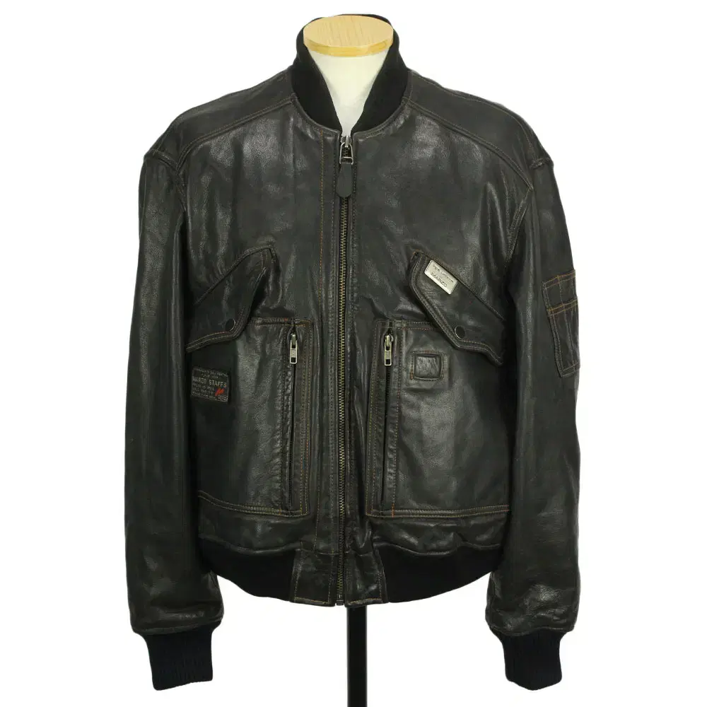 15057 Marzo cowhide aviation jumper100 men's leather jacket outer bracelet