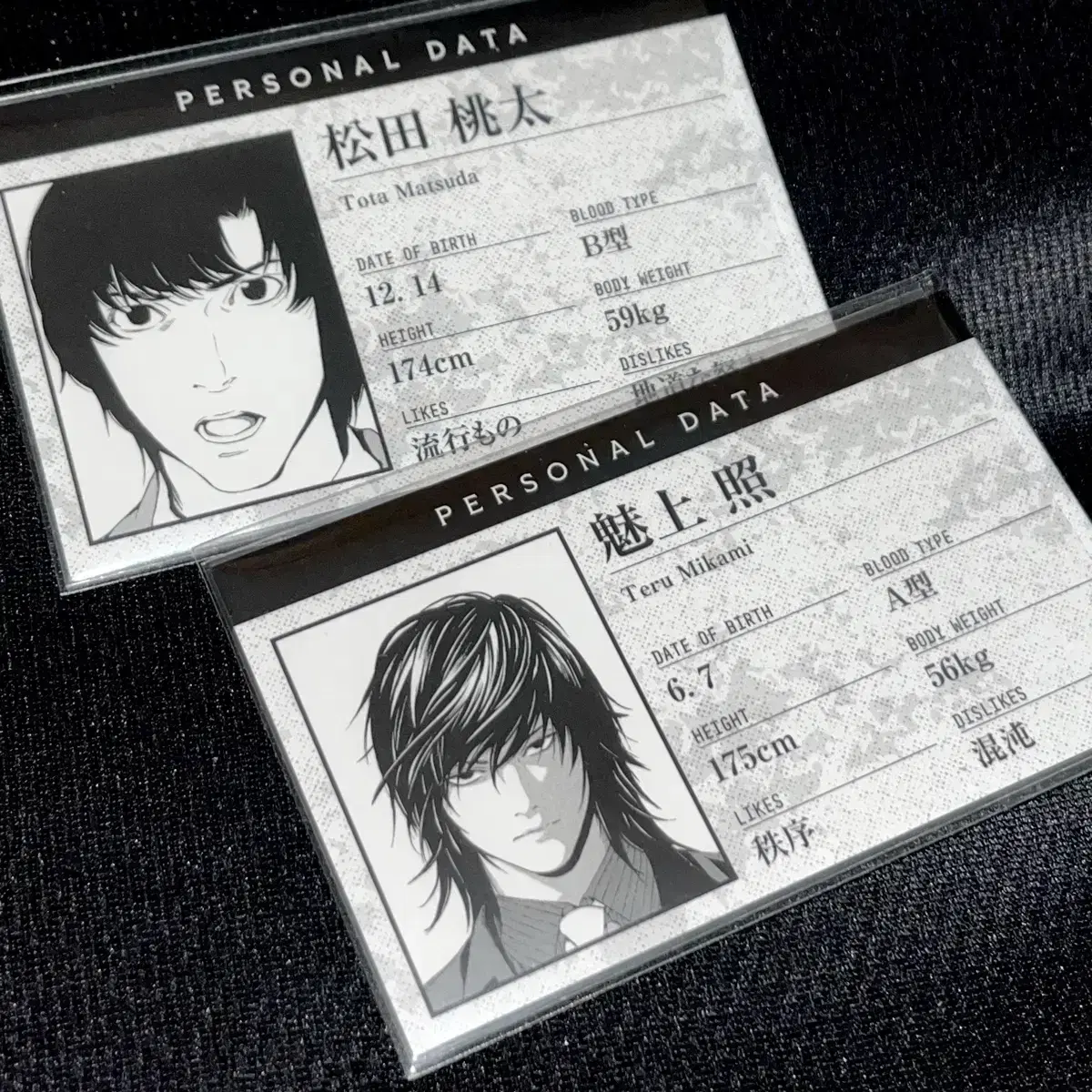 Death Note Original Artwork Profile kard Mikami Jiryu Merchandise l Raito Misaryuuk