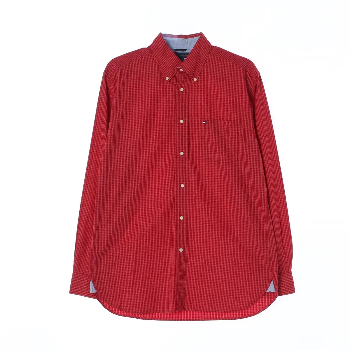 [L]Tommy Hilfiger Red Plaid Shirt