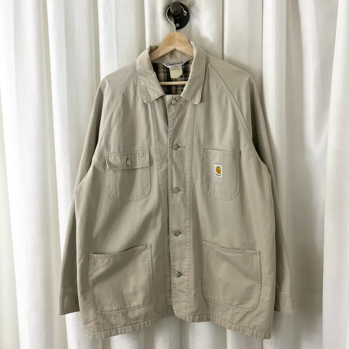 Calhart beige multipocket kara Jacket sizeL chest62 length77