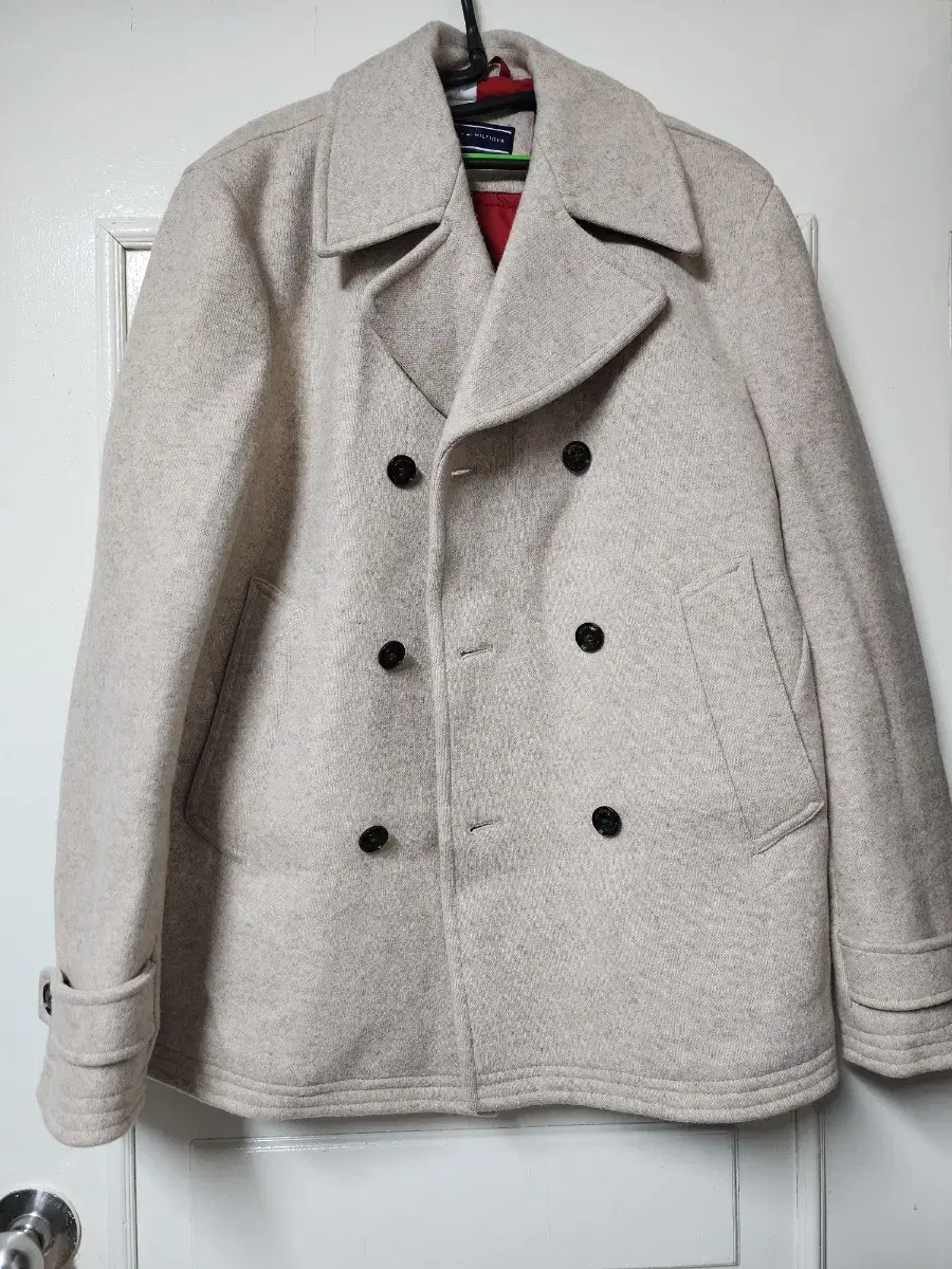 (NEW) Tommy Hilfiger Wool Blend Double Peacoat