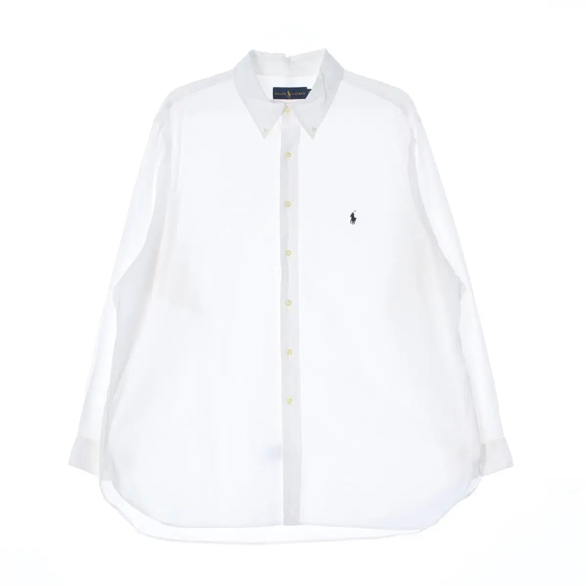 (Genuine)[XXL]Polo Ralph Lauren White Black Pony Cotton Shirt