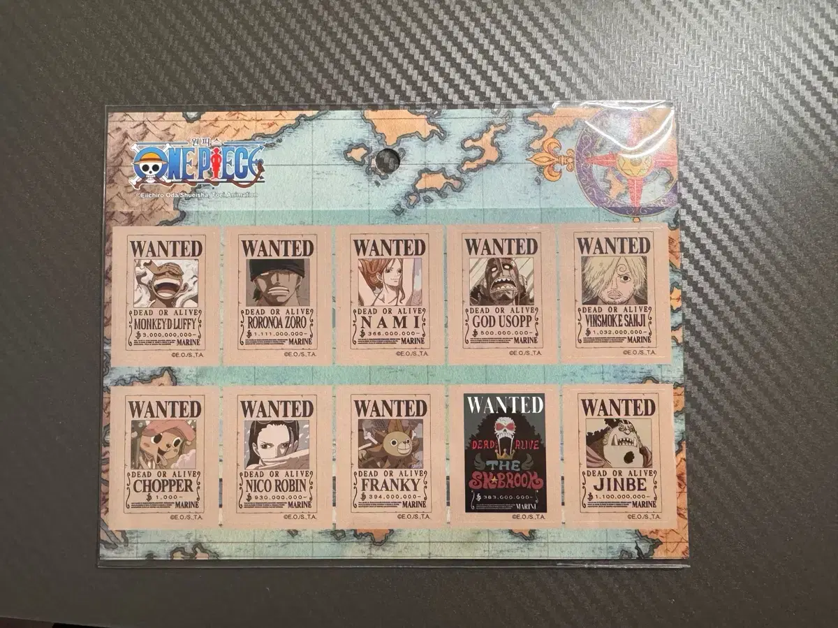 ONEPIECE Goods ) Proof photo wanted poster sticker