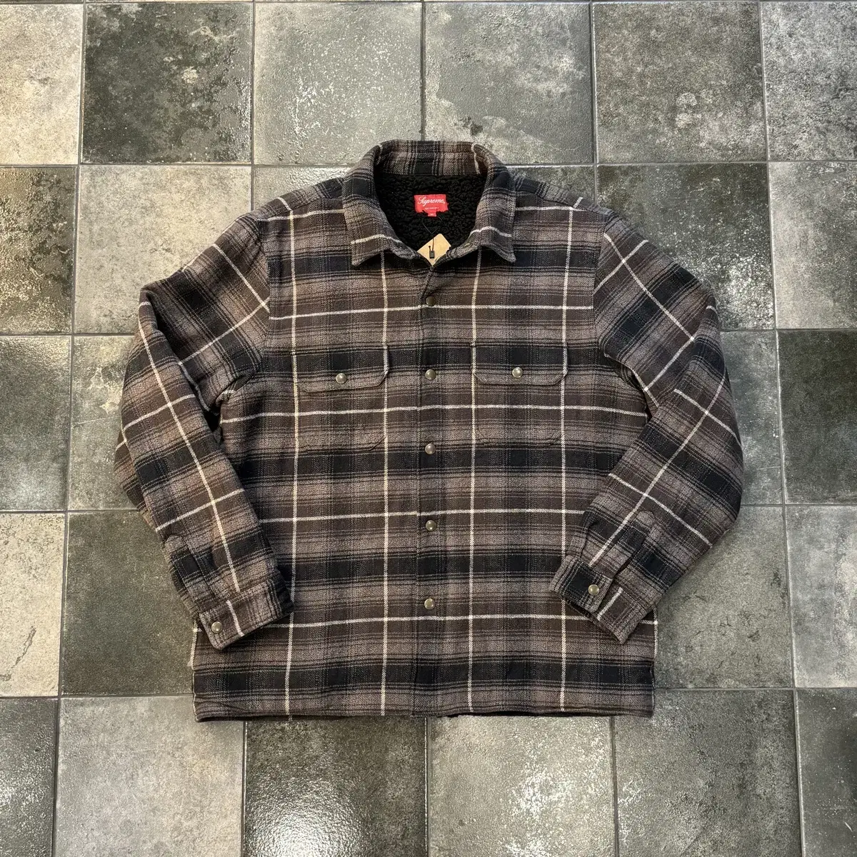 Supreme Shearling Flannel Shirt 22FW