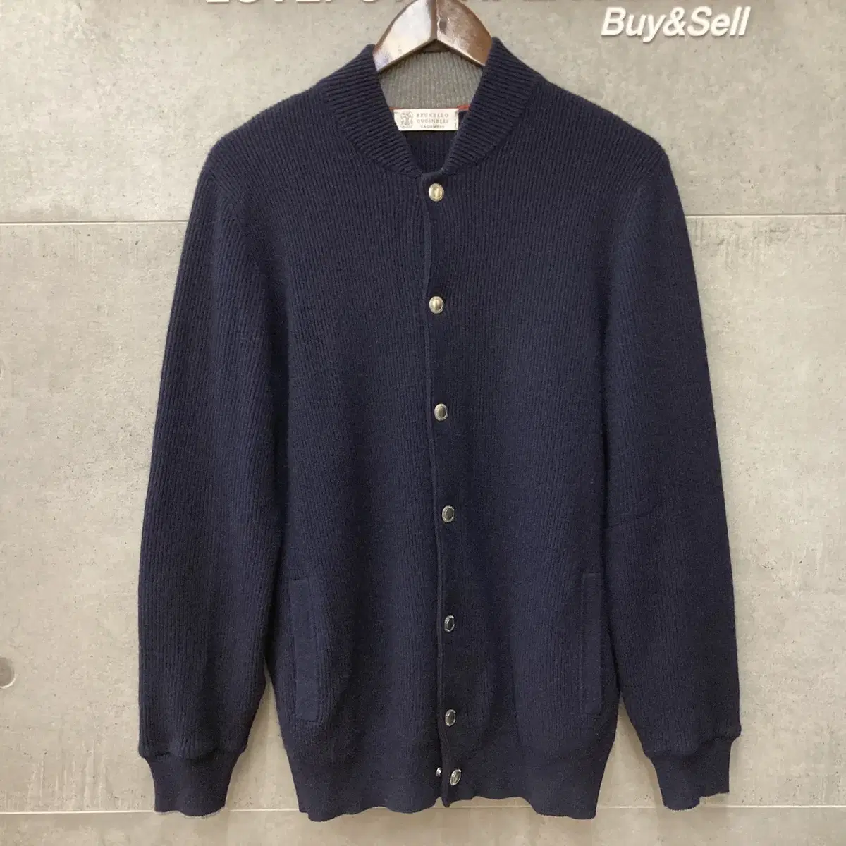 Brunello Cucinelli Cashmere knit jacket navy-G110901