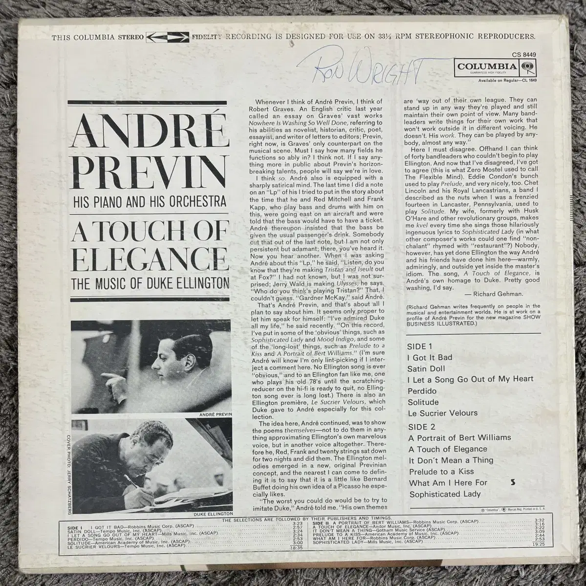 Andre Previn, 앙드레 프레빈 LP 3장