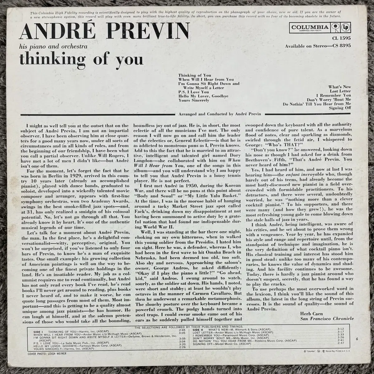 Andre Previn, 앙드레 프레빈 LP 3장