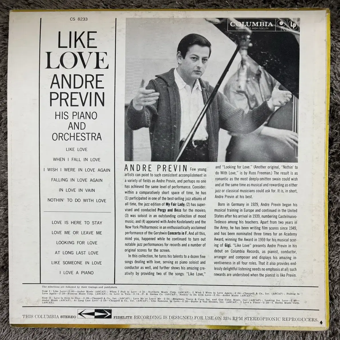 Andre Previn, 앙드레 프레빈 LP 3장