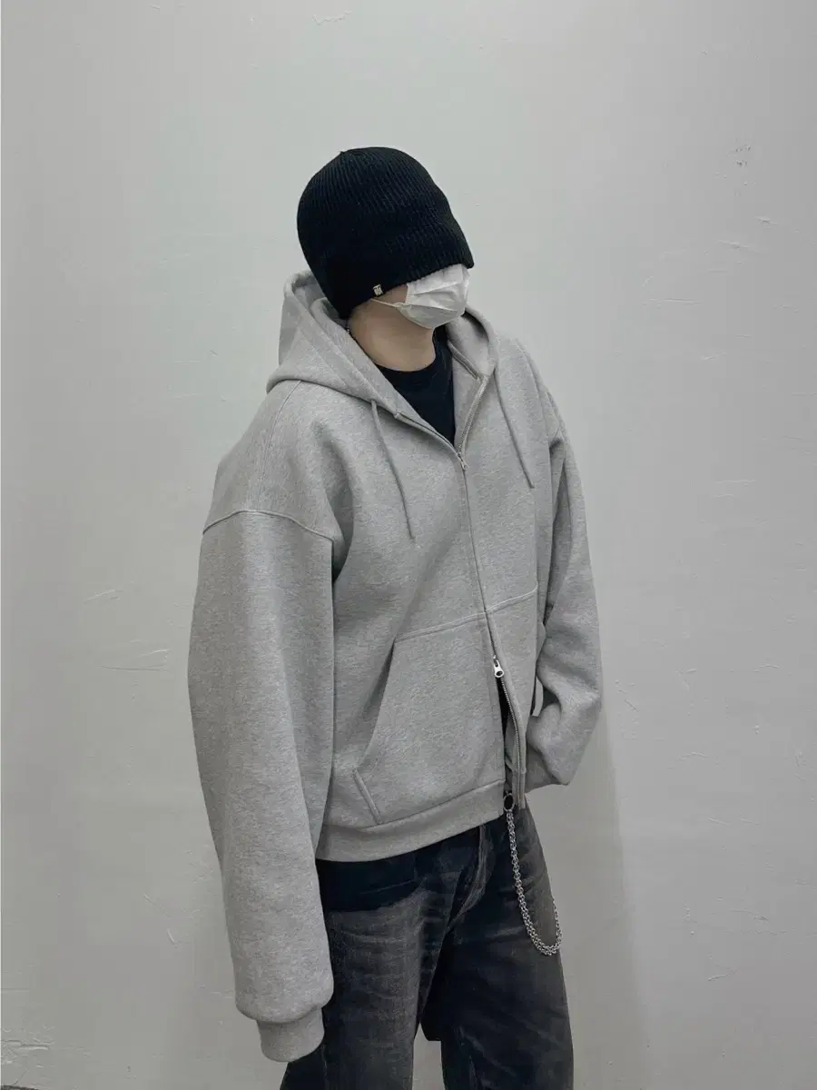 [2] Non-node Scuba Zip Hoodie Gray