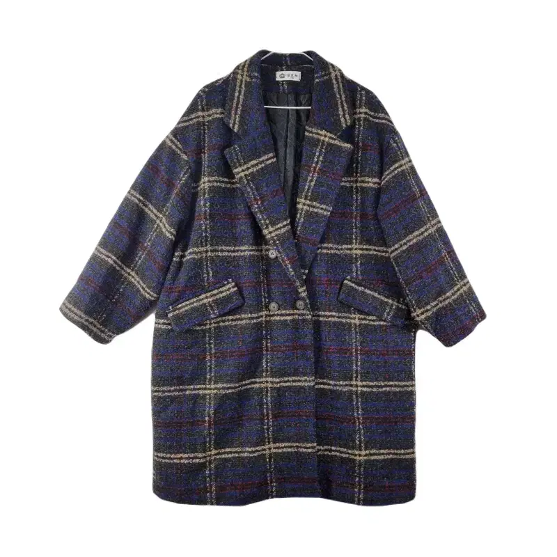 E8801 OMN Women's FREE Grey Check Loose-fitting Coat/Dirk