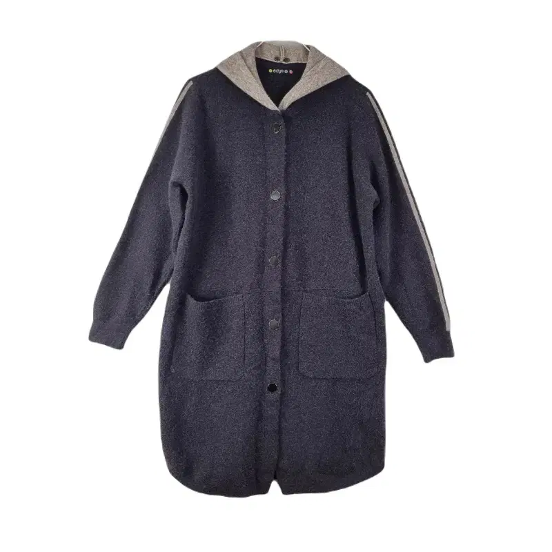 E8809 EDGE Women's FREE Navy Hooded Knit Long Jacket/Dirk