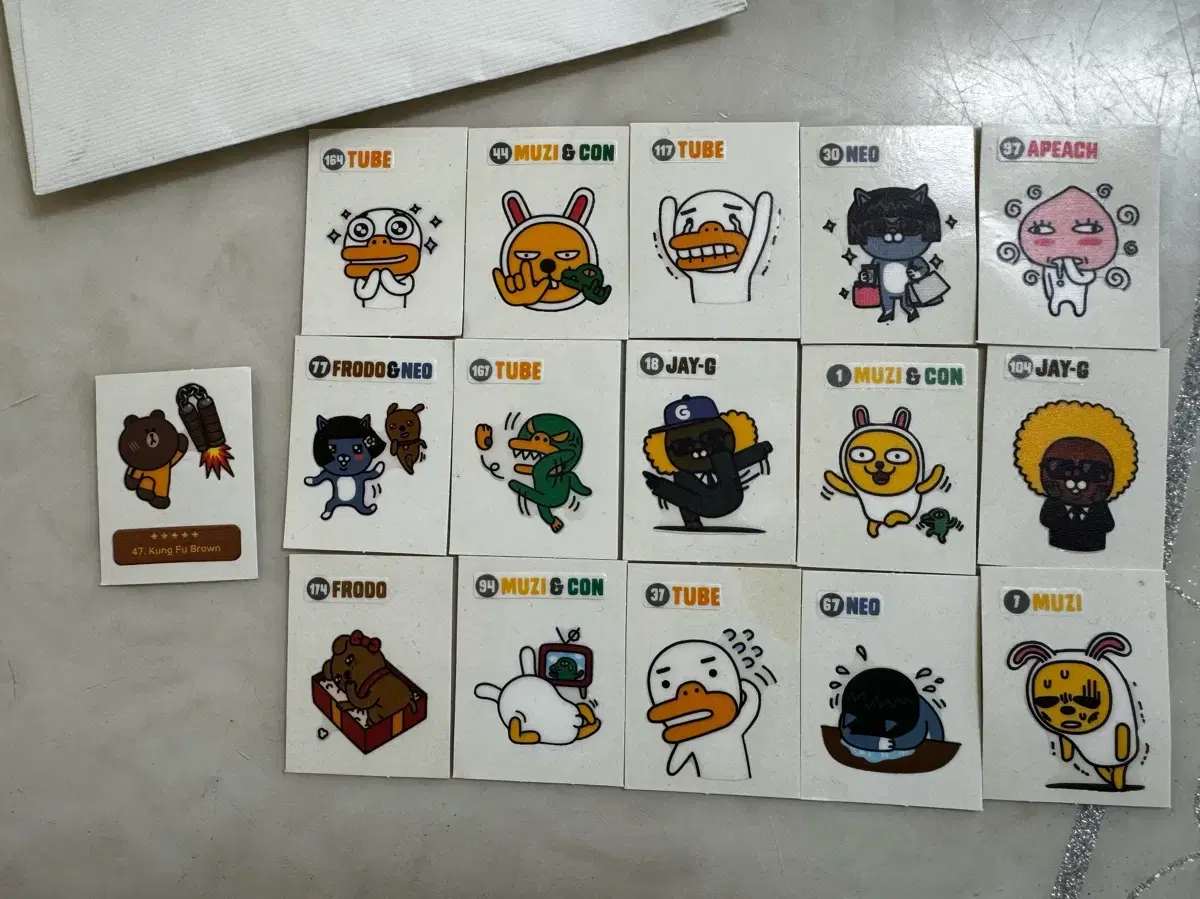 15 kinds of KakaoFriends banded seals + line friends Brown Service