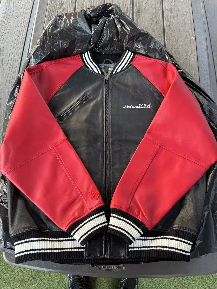 AviLex 2024FW Track Field Leather Varsity