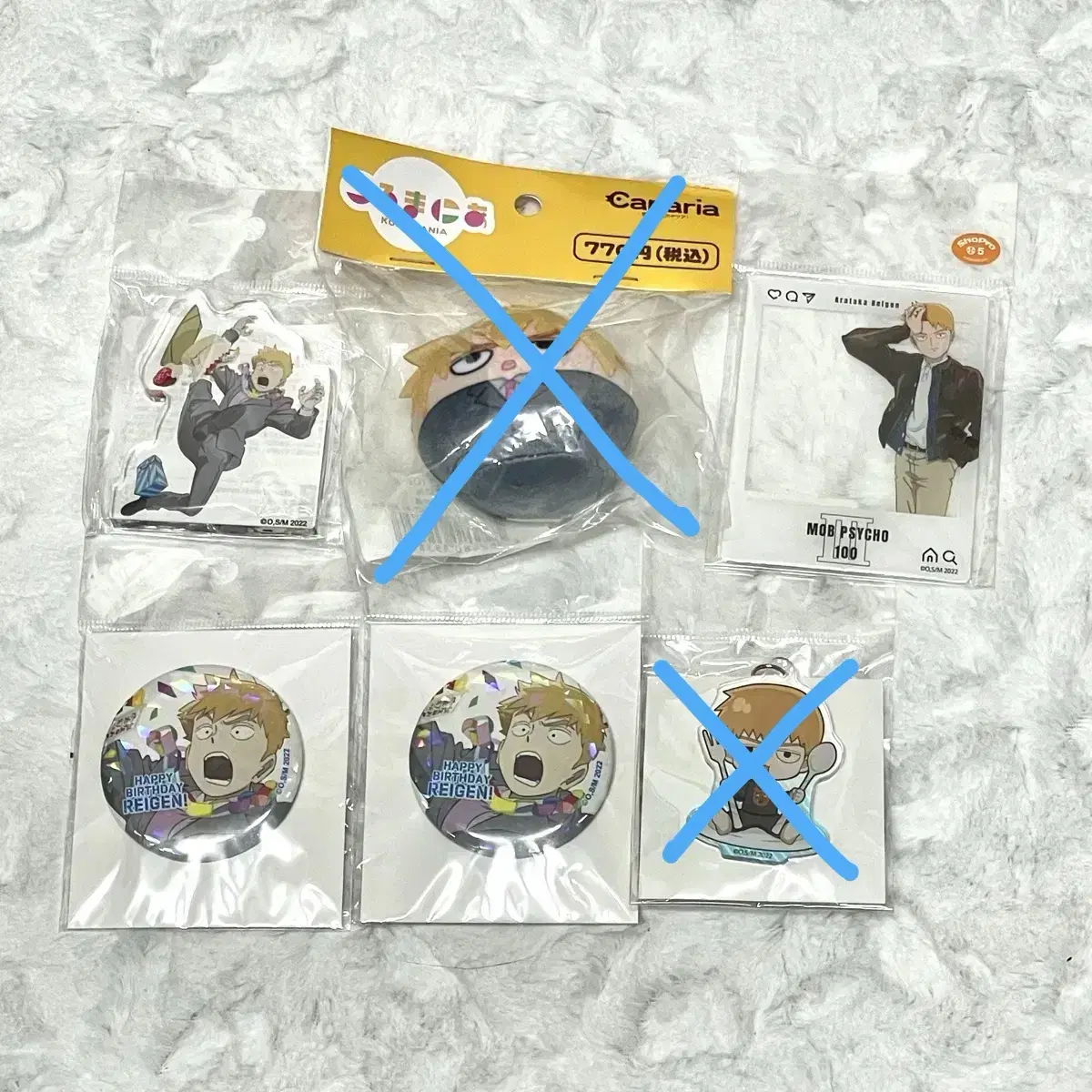 Mobsaiko Reigen Goods Can Badge Acrylic Card Coromania Acrylic