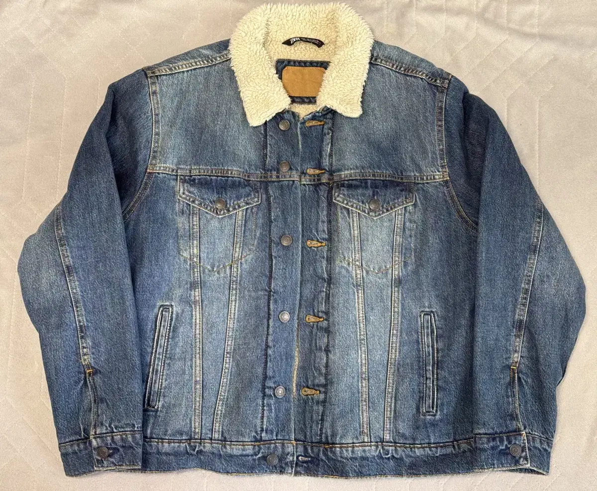 Zara Fleece Jeans Jacket (size L)