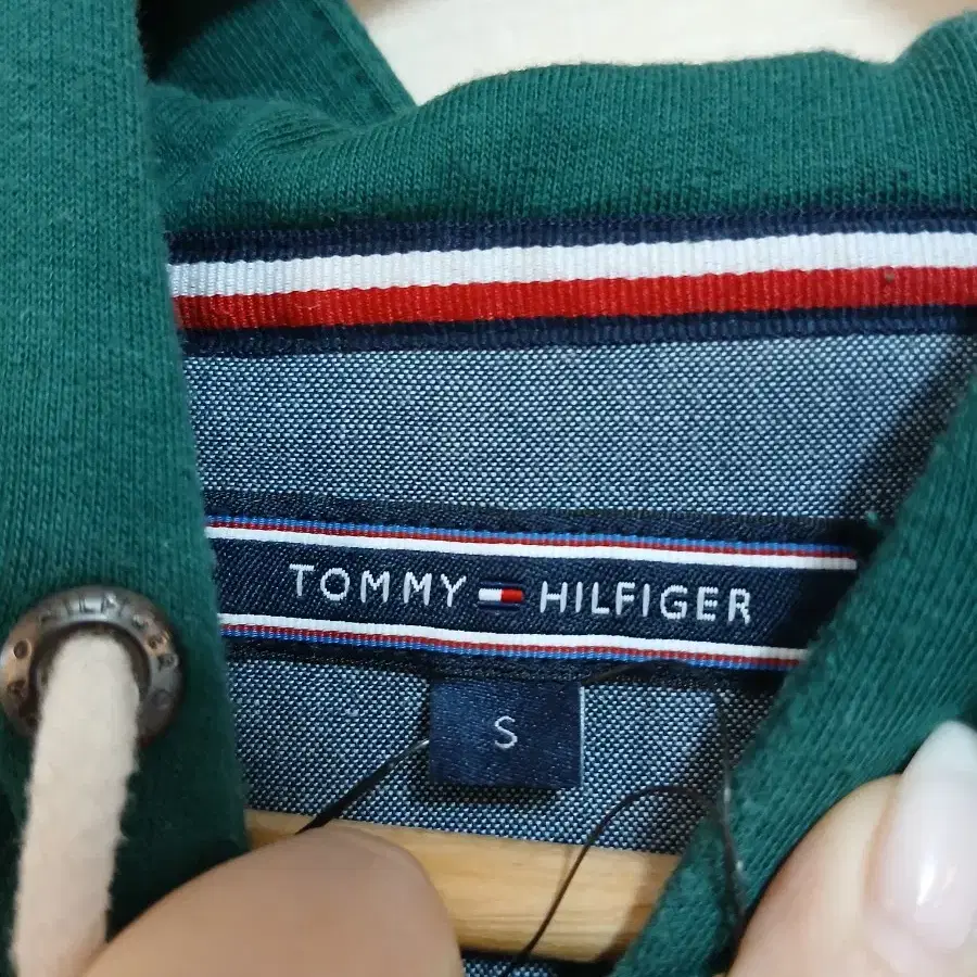 [TOMMY HILFIGER] 로고 기모 후드티