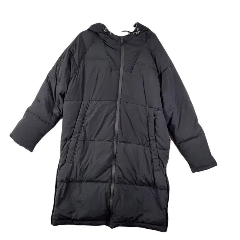 E8838 Men's FREE Black Lightweight Hooded Long Puffer/Dirk