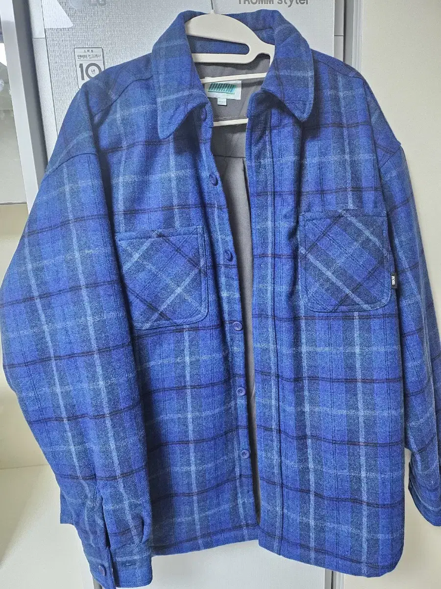 Overfit brushed check winter southern jacket