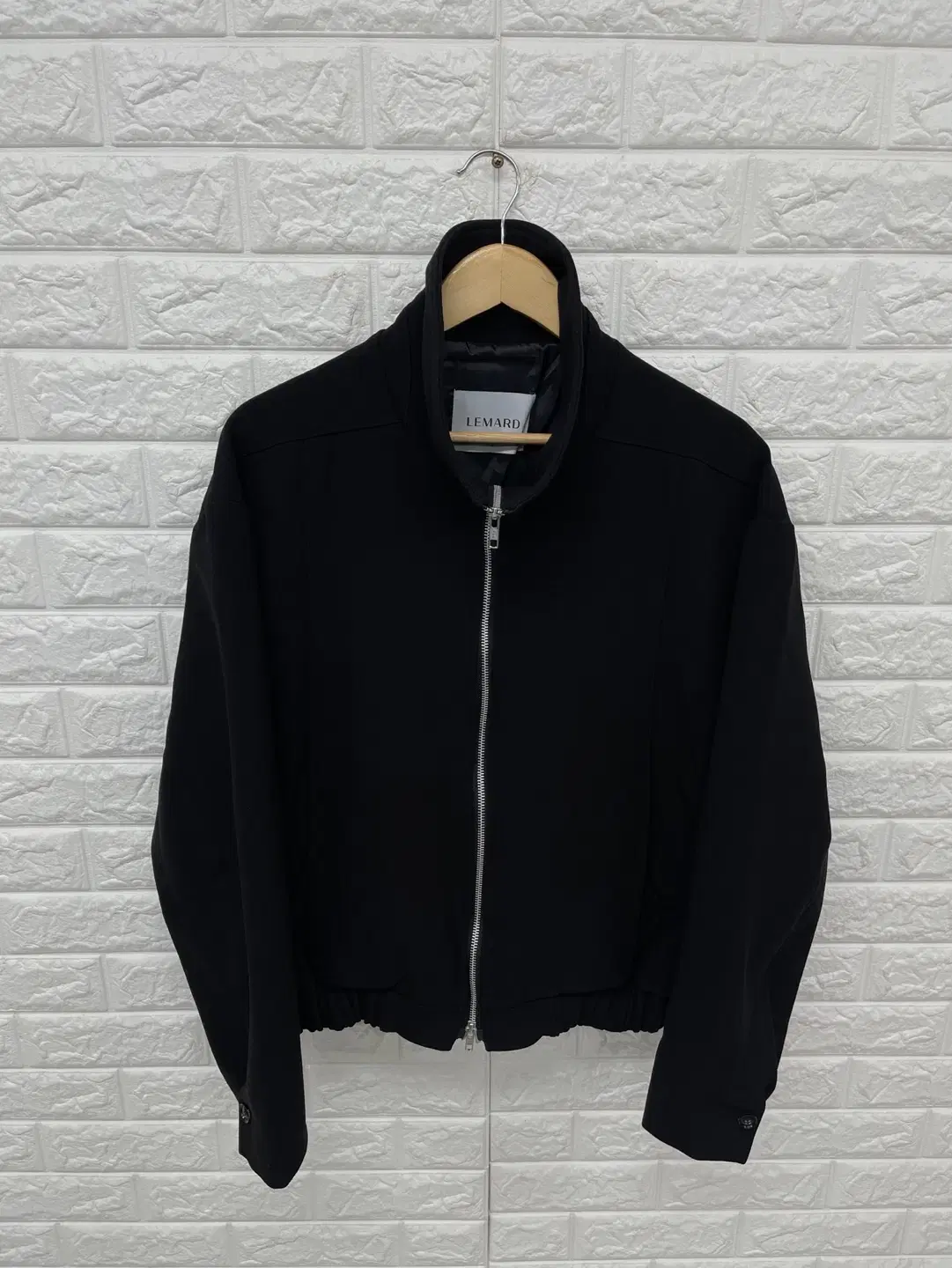 Remade High Neck Solid Zip-up Jacket (100-105) / B-1840