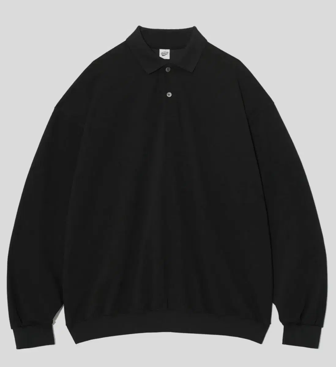 Partimento Oversized Pique Sweatshirt Black