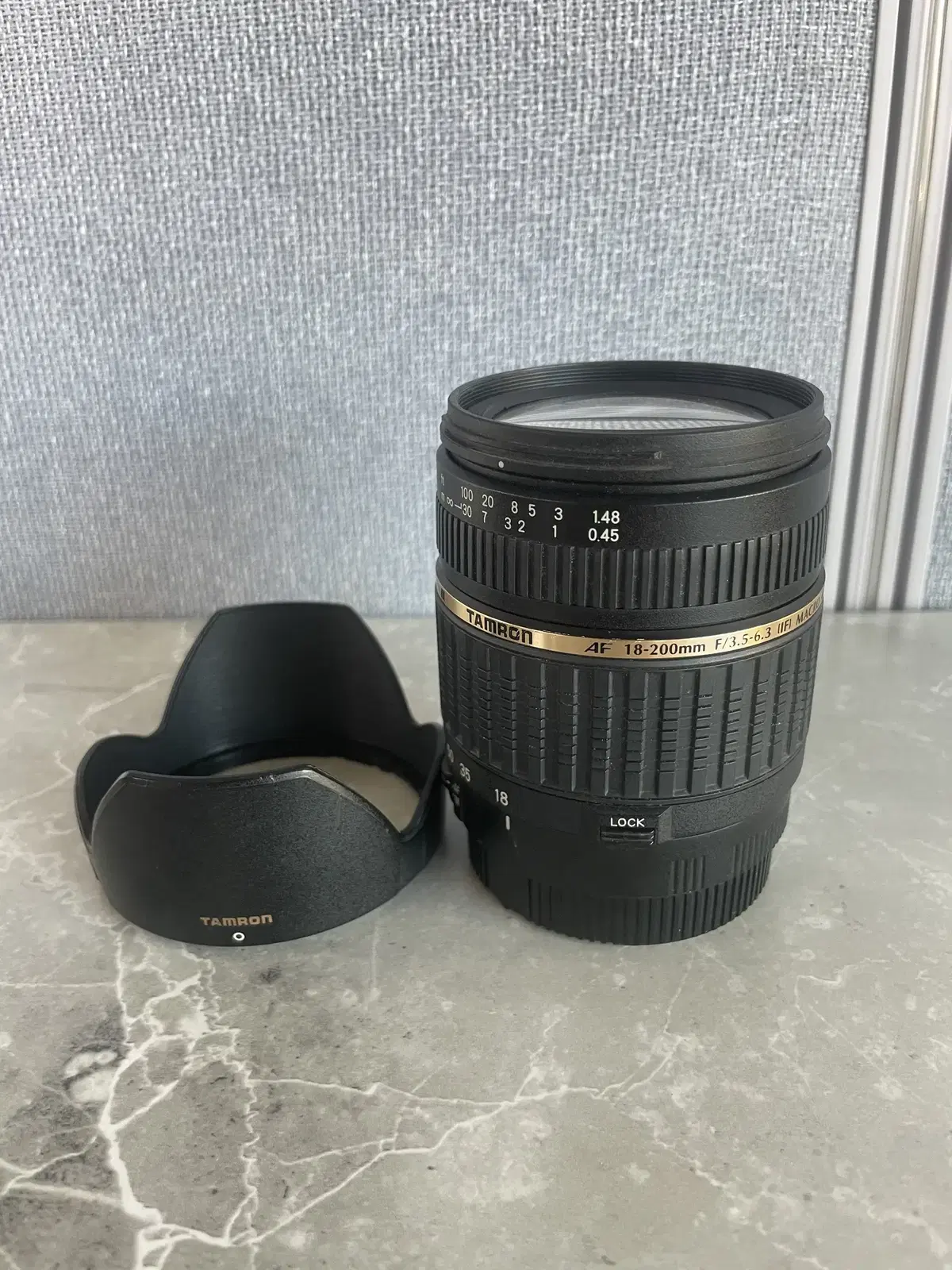 캐논 탐론 슈퍼 줌 렌즈18-200MM XR DI II  후드 필터 포함