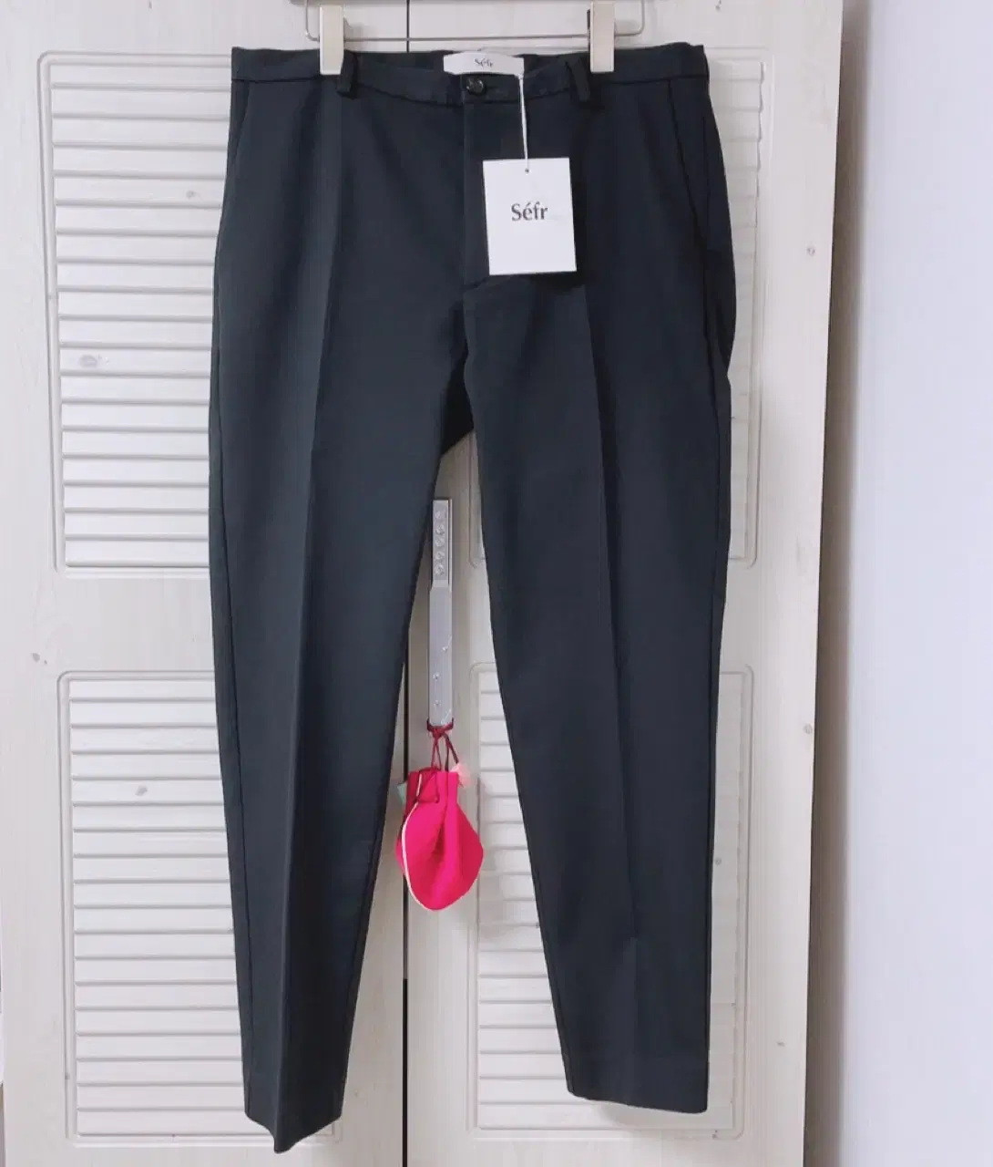 Sefer / 22FW Heavy Cotton Black Slacks / L