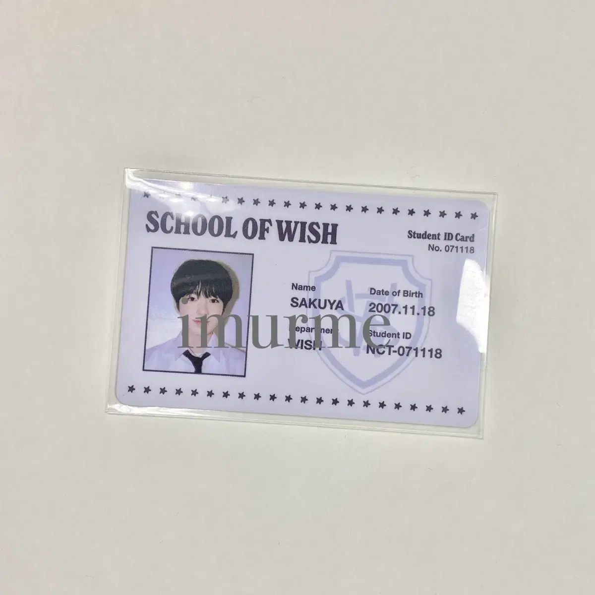 NCT Wish School of Wish collectbook Sakuya photocard Sakuya ID Card