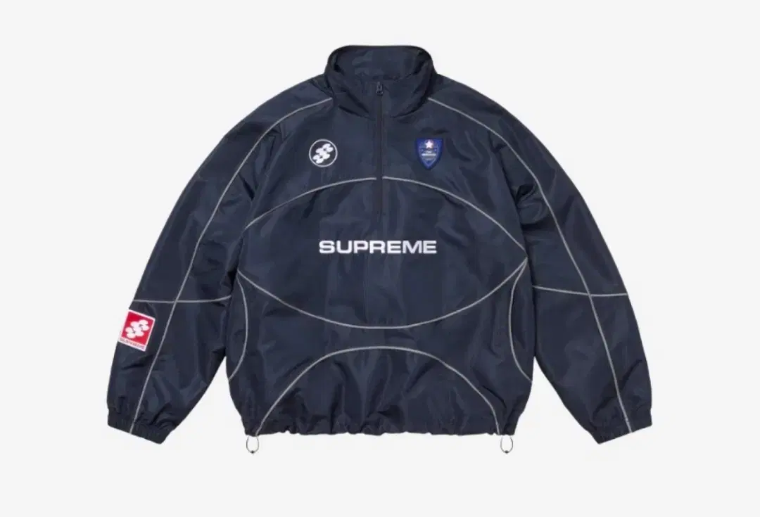 Supreme Reflective Piping Pullover Navy XL