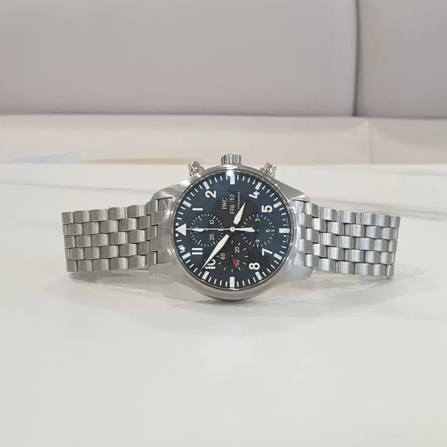 IWC 파일럿 크로노 검판 3777