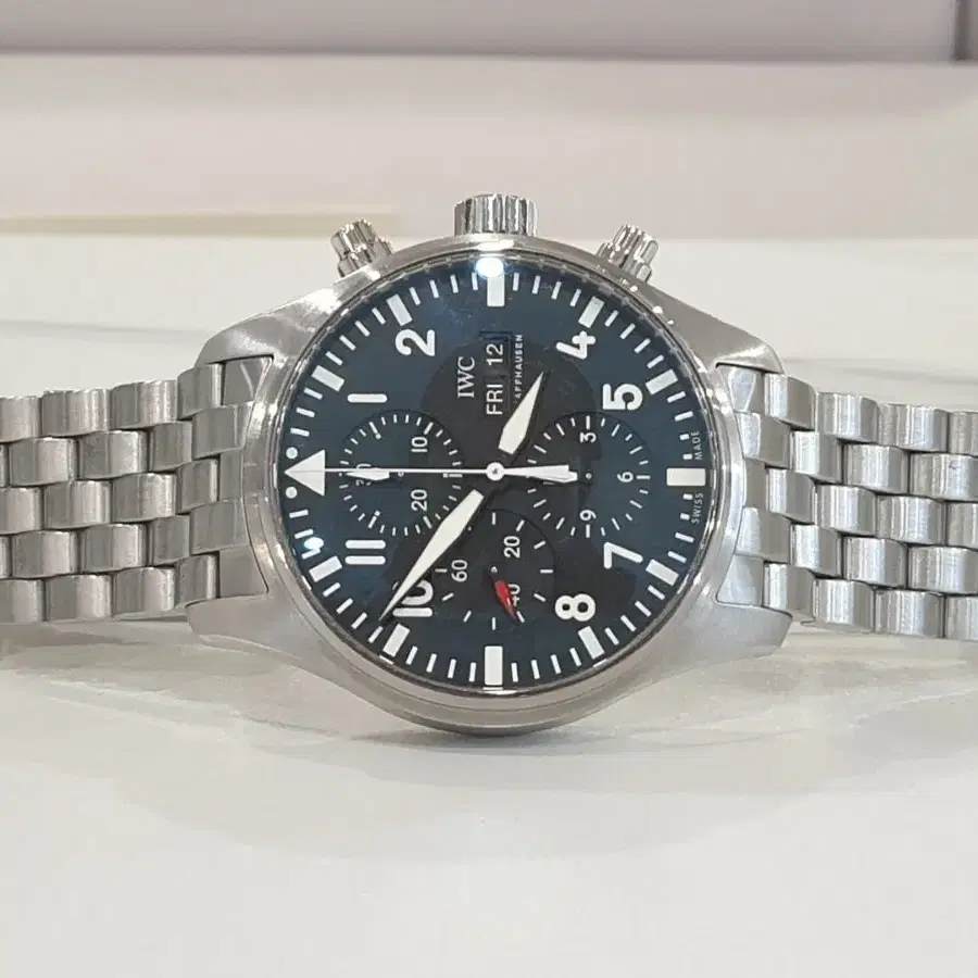 IWC 파일럿 크로노 검판 3777