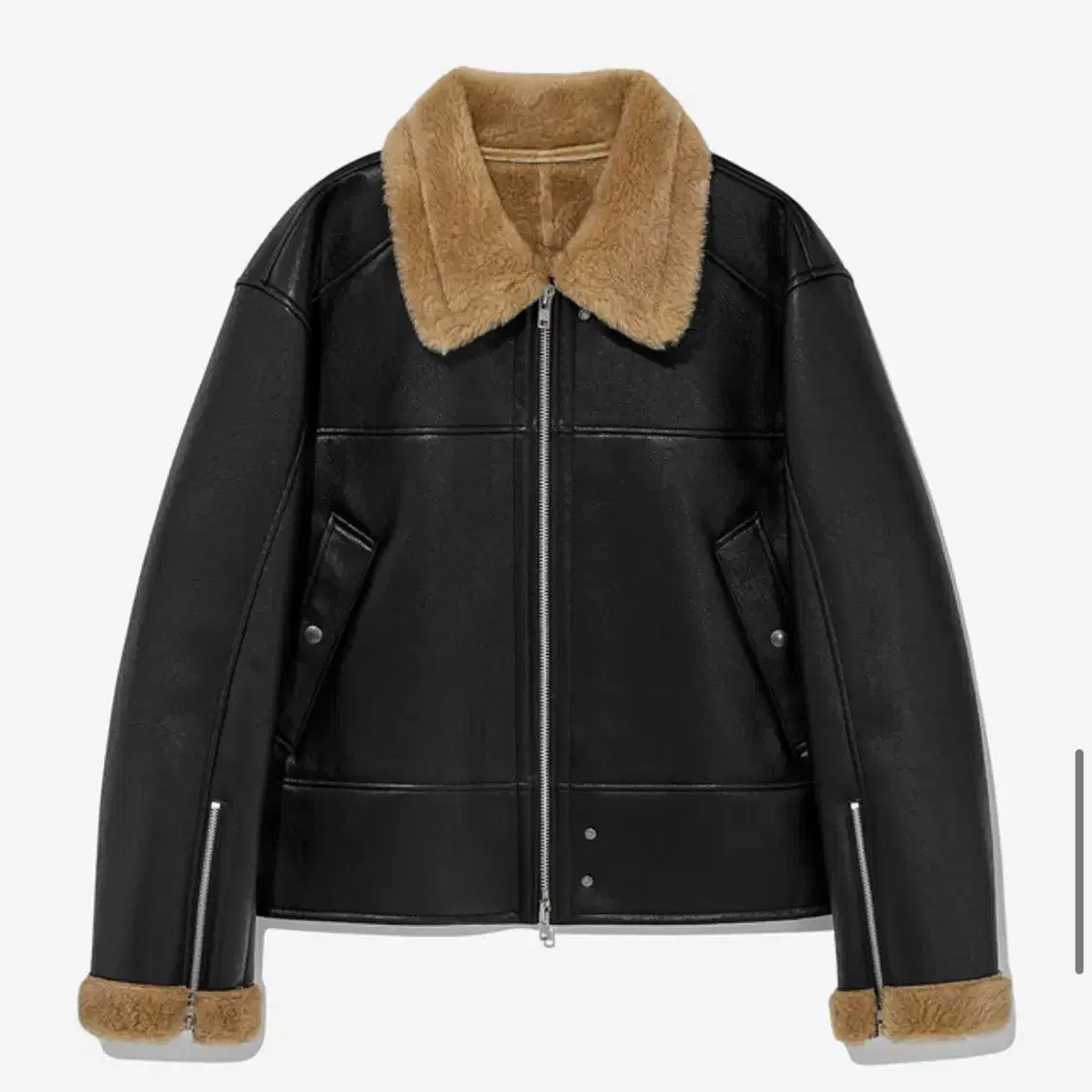 알렌느 이번신상 무스탕 3D SHEARLING CROP JACKET